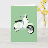 Sixties Mod Scooter Karte (Gelbe Blume)