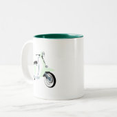 Sixties Mod Scooter Zweifarbige Tasse (Vorderseite Links)