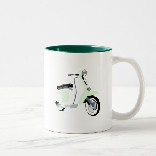 Sixties Mod Scooter Zweifarbige Tasse (Rechts)