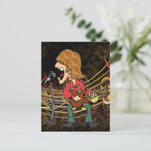 Sixties Rocker Postkarte (Stehend Vorderseite)