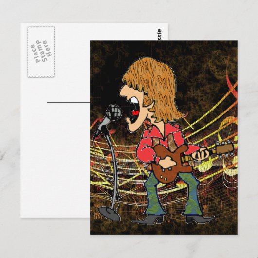 Sixties Rocker Postkarte (Vorne/Hinten)