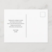 Sixties Vibe Circles & Wirbel Muster Vielen Dank Postkarte (Rückseite)