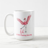  Sixtieth Birthday Flocking Amazing Flamingo Kaffeetasse (Links)