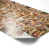 Sixtinische Kapelldecke, 1512 von Michelangelo Fotodruck (Ecke)