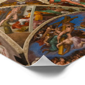 Sixtinische Kapelldecke, 1512 von Michelangelo Poster (Ecke)