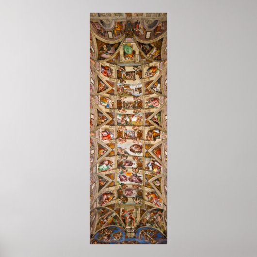 Sixtinische Kapelldecke, 1512 von Michelangelo Poster (Vorne)