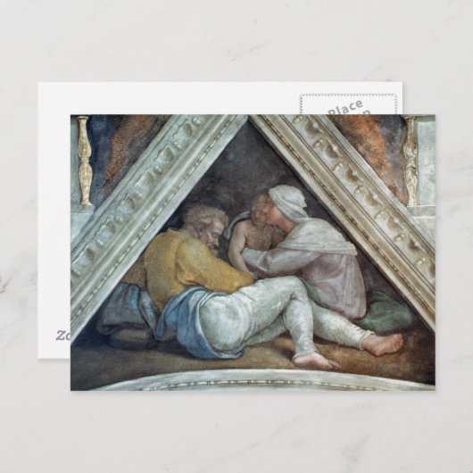 Sixtinische Kapelldecke: Die Vorfahren Christi Postkarte (Vorne/Hinten)