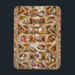 Sixtinische Kapelldecke von Michelangelo Buonarrot Magnet<br><div class="desc">Die Sixtinische Kapelle ist eine Kapelle im Apostolischen Palast, der offiziellen Residenz des Papstes, in der Vatikanstadt. Ursprünglich bekannt als die Cappella Magna ("Große Kapelle"). Heute ist es der Ort des päpstlichen Konklavs, der Prozess, durch den ein neuer Papst ausgewählt ist. Der Ruf der Sixtinischen Kapelle liegt hauptsächlich in den...</div>