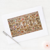 Sixtinische Kapelldecke von Michelangelo Buonarrot Rechteckiger Aufkleber (Umschlag)