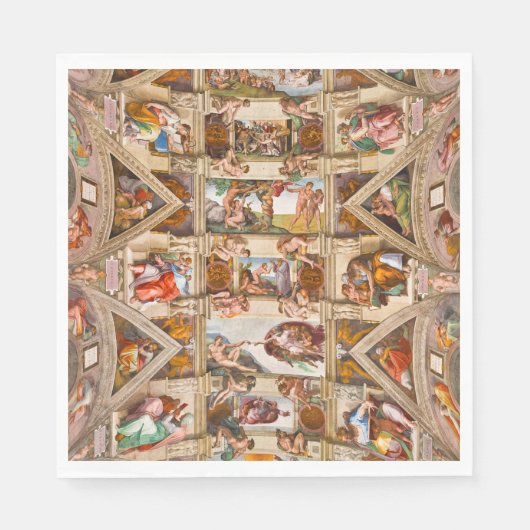 Sixtinische Kapelldecke von Michelangelo Buonarrot Serviette (Vorderseite)