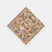 Sixtinische Kapelldecke von Michelangelo Buonarrot Serviette (Ecke)