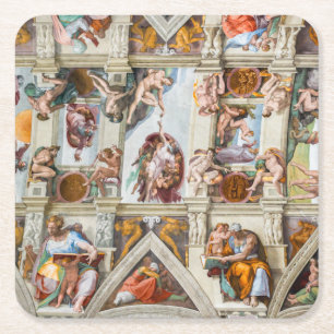 Sixtinische Kapelle Michelangelo - Vatikan, Rom, I Rechteckiger Pappuntersetzer