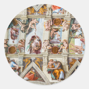 Sixtinische Kapelle Michelangelo - Vatikan, Rom, I Runder Aufkleber