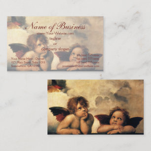 Sixtinische Madonna Engel von Raphael Raffaello Visitenkarte