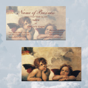 Sixtinische Madonna Engel von Raphael Raffaello Visitenkarte