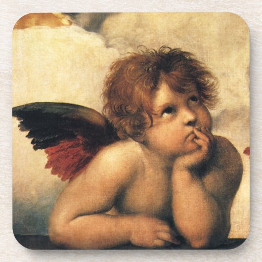 Sixtinische Madonna Engel von Raphael Sanzio Untersetzer (Vorderseite)