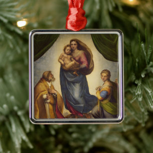 Sixtinische Madonna von Raphael Ornament Aus Metall