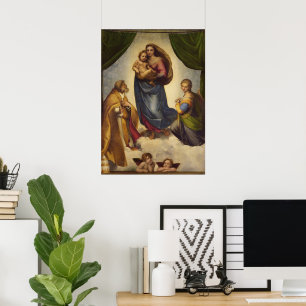 Sixtinische Madonna von Raphael Poster
