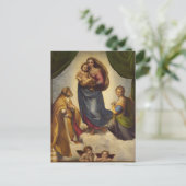 Sixtinische Madonna von Raphael Postkarte (Stehend Vorderseite)