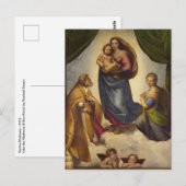 Sixtinische Madonna von Raphael Postkarte (Vorne/Hinten)