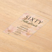 Sixty and Fabulous Black Pink 60th Birthday Party Acryleinladungen (Ablage )