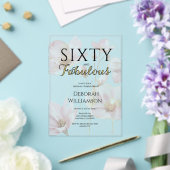 Sixty and Fabulous Black Pink 60th Birthday Party Acryleinladungen (In Situ (Hochzeit))