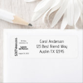 Sixty and Fabulous Bold Birthday Return Address (Insitu)