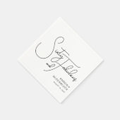 Sixty and Fabulous Name Date 60th Birthday Party Serviette (Ecke)