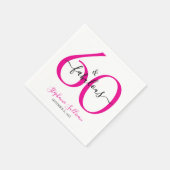 Sixty and Fabulous Name Date 60th Birthday Party Serviette (Ecke)