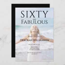 Sixty and Fabulous Photo 50th Birthday Party Einladung