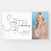 Sixty and Fabulous Photo 60th Birthday Party Banner (Horizontal)
