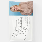 Sixty and Fabulous Photo 60th Birthday Party Banner (Vertikal)