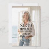 Sixty and Fabulous Photo 60th Birthday Party Einladung (Vorderseite)