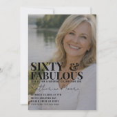 Sixty and Fabulous Photo 60th Birthday Party Einladung (Vorderseite)