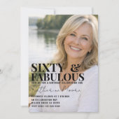 Sixty and Fabulous Photo 60th Birthday Party Einladung (Vorderseite)