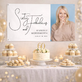 Sixty and Fabulous Photo 60th Birthday Party Poster
