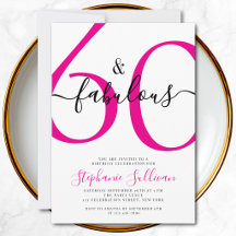 Sixty and Fabulous Script 60th Birthday Party