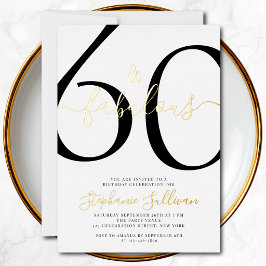 Sixty and Fabulous Script 60th Birthday Party Folieneinladung