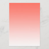 Sixty and Sassy Coral Ombre 60th Birthday Einladung (Rückseite)