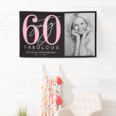Sixty Fabulous 60th Birthday Party Banner (Insitu)