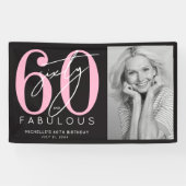 Sixty Fabulous 60th Birthday Party Banner (Horizontal)