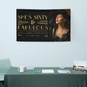 Sixty & Fabulous Art Deco Photo 60th Birthday Banner (Messeveranstaltung)