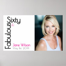 Sixty Fabulous Birthday Chic Pink & Black