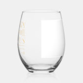 Sixty & Fabulous Chic Art Deco Gold 60th Birthday Weinglas Ohne Stiel (Links)