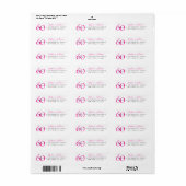Sixty Fabulous Pink 60th Birthday Return Address (Vorne)