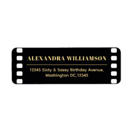 Sixty&Sassy Black Gold Roaring 20er Rücksendeadres