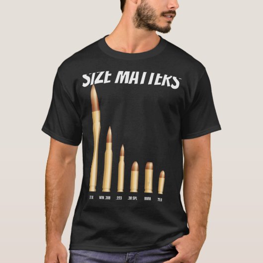 Size Matters Bullets T-Shirt (Vorderseite)