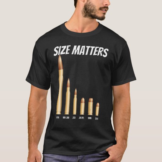 Size Matters Bullets T-Shirt (Vorderseite)