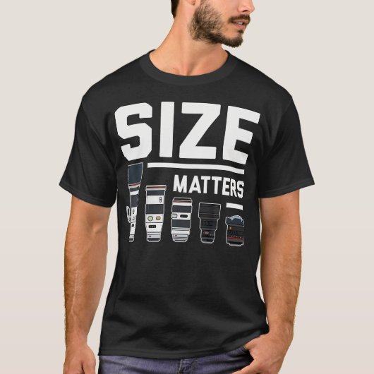 Size Matters Funny Photography Dslr Snapshot Camer T-Shirt (Vorderseite)