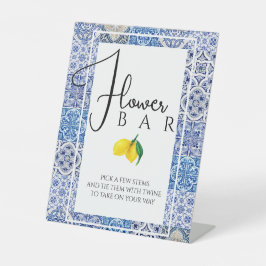 Sizilian Majolica Bar Sign - italienische Lemon De Sockelschild